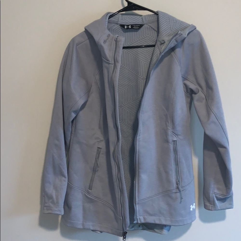 Under armor grey fleece jacket